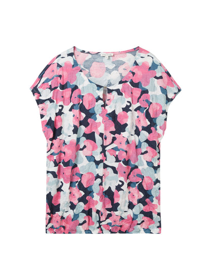 Gemustertes T-Shirt in Knitteroptik
