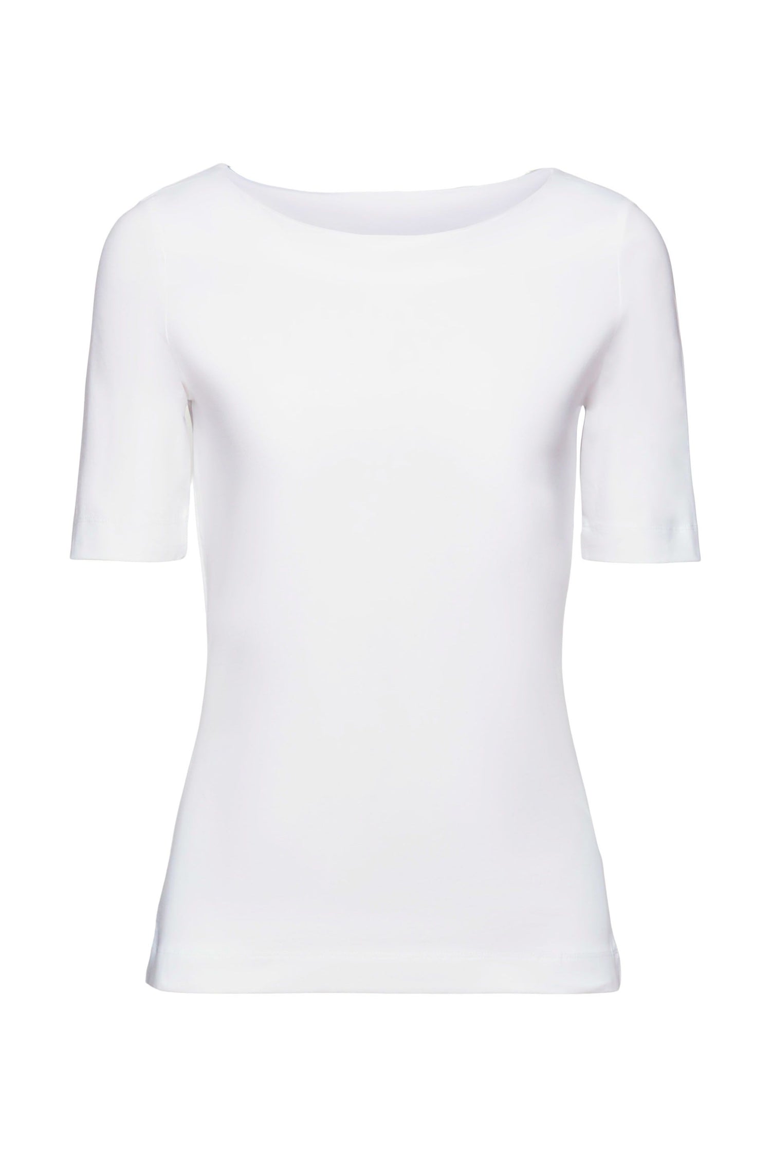 T-Shirt mit U-Boot-Ausschnitt