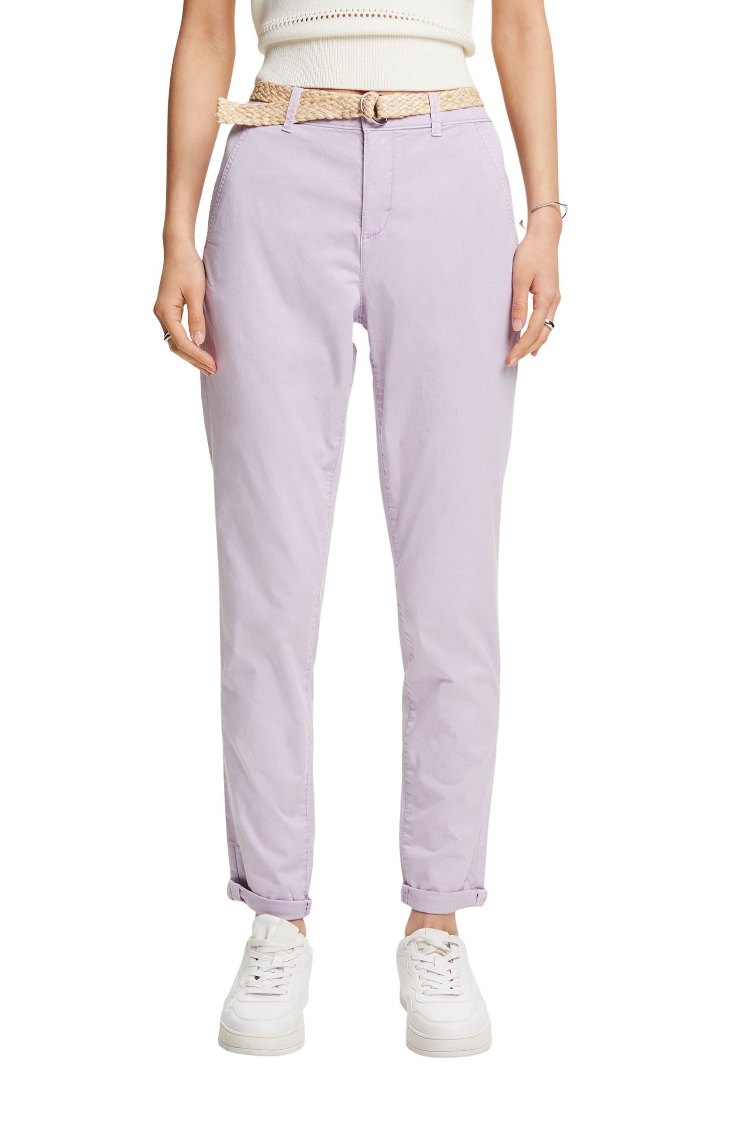 Chinohose mit Gürtel