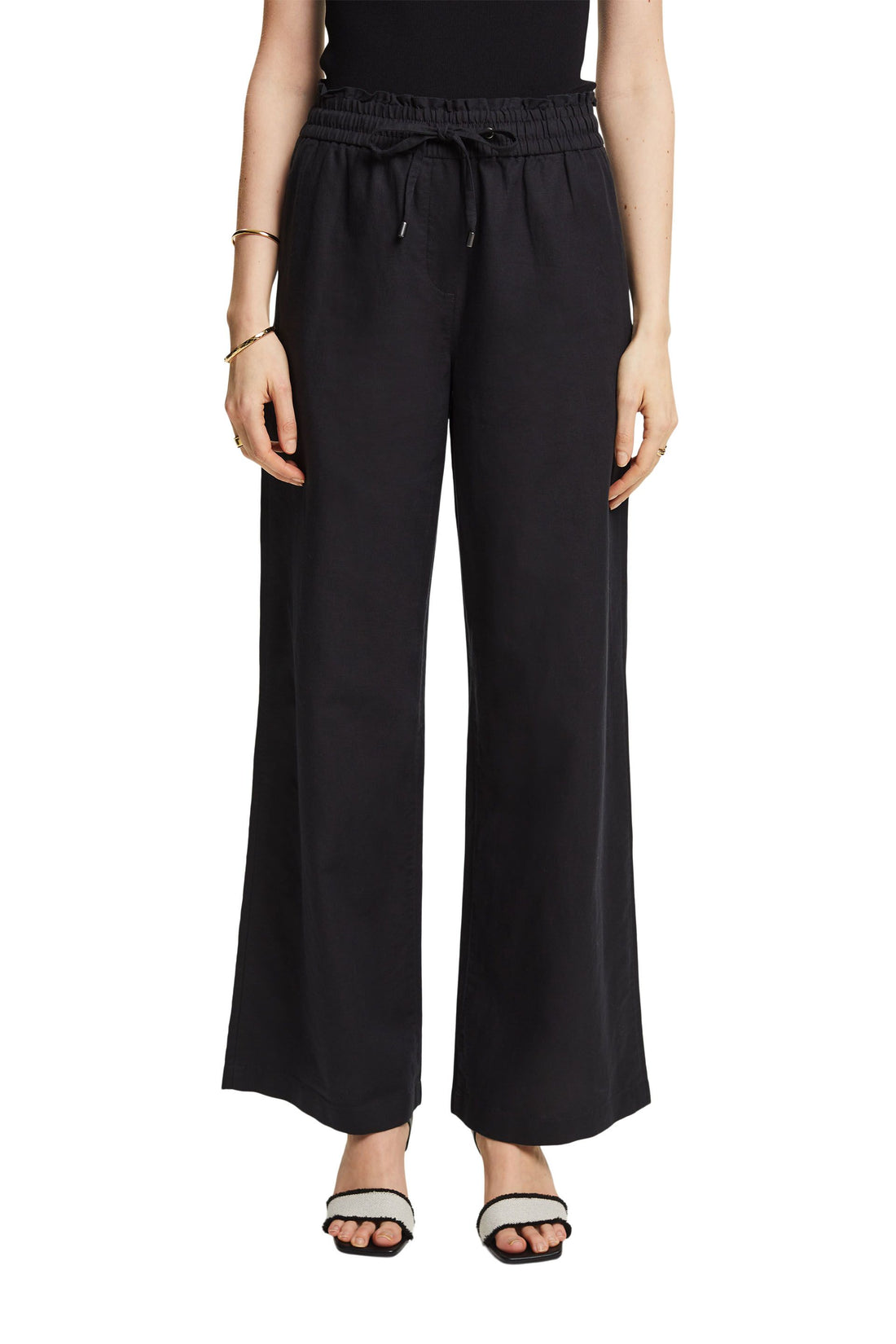ESPRIT NEW Damen Bluse Leinen-Baumwoll Must-Have