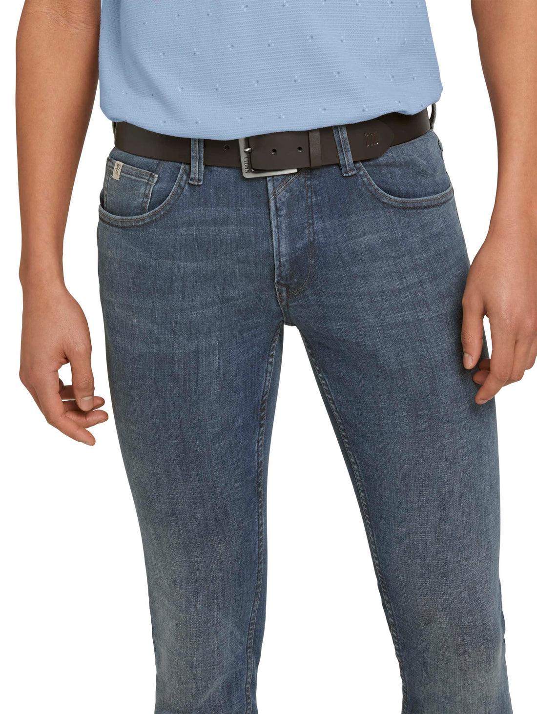 TOM TAILOR Jeansgürtel Herren Vintage-Look