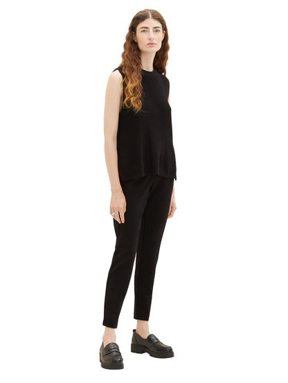 TOM TAILOR Relaxed Fit Stoffhose Damen Schwarz