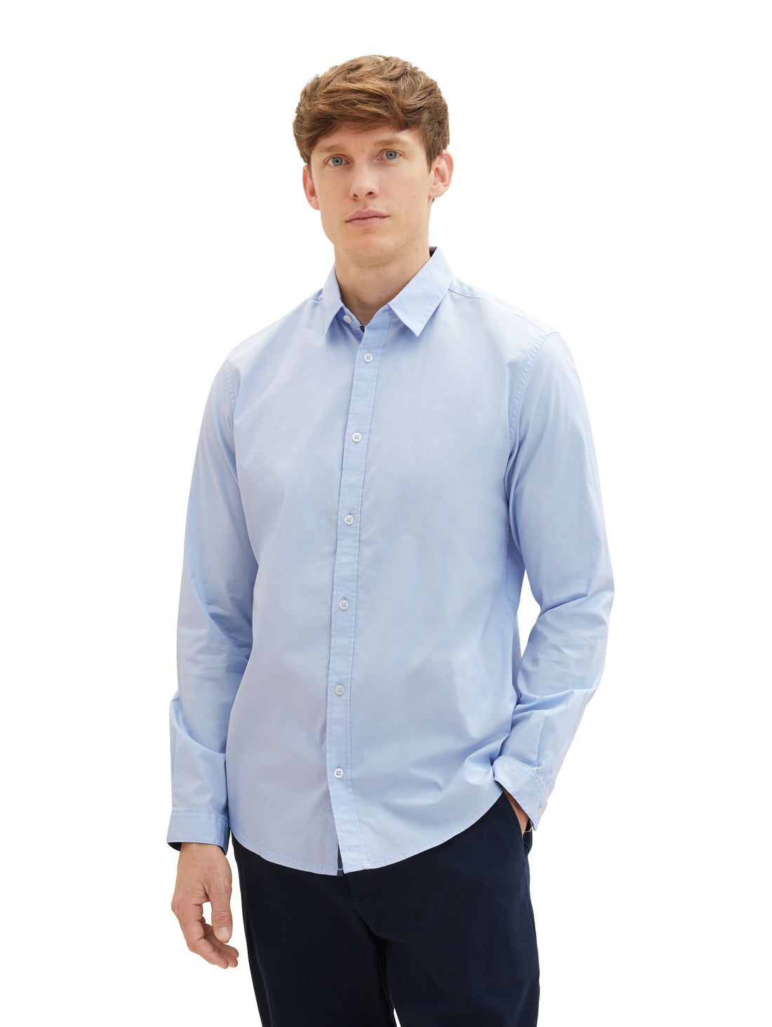 Tom Tailor Denim Hemd Regular Fit Herren Langarm Baumwolle Elastan