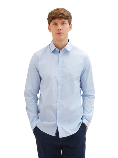 Tom Tailor Denim Hemd Regular Fit Herren Langarm Baumwolle Elastan