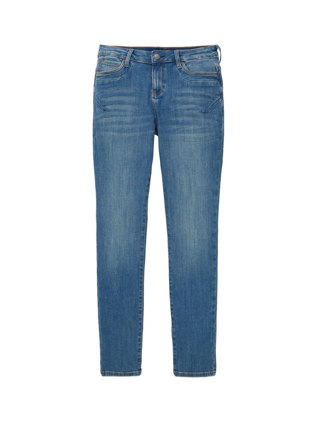 Tom Tailor Denim Male & Female Tapered Fit Jeans used mid stone blue denim Damen