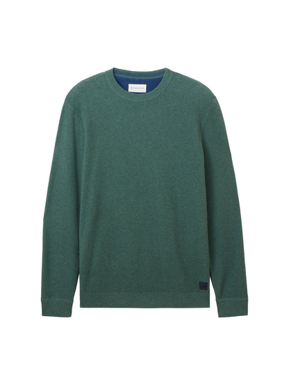 Tom Tailor Denim Strickpullover Herren Strukturiert Langarm Regular Fit