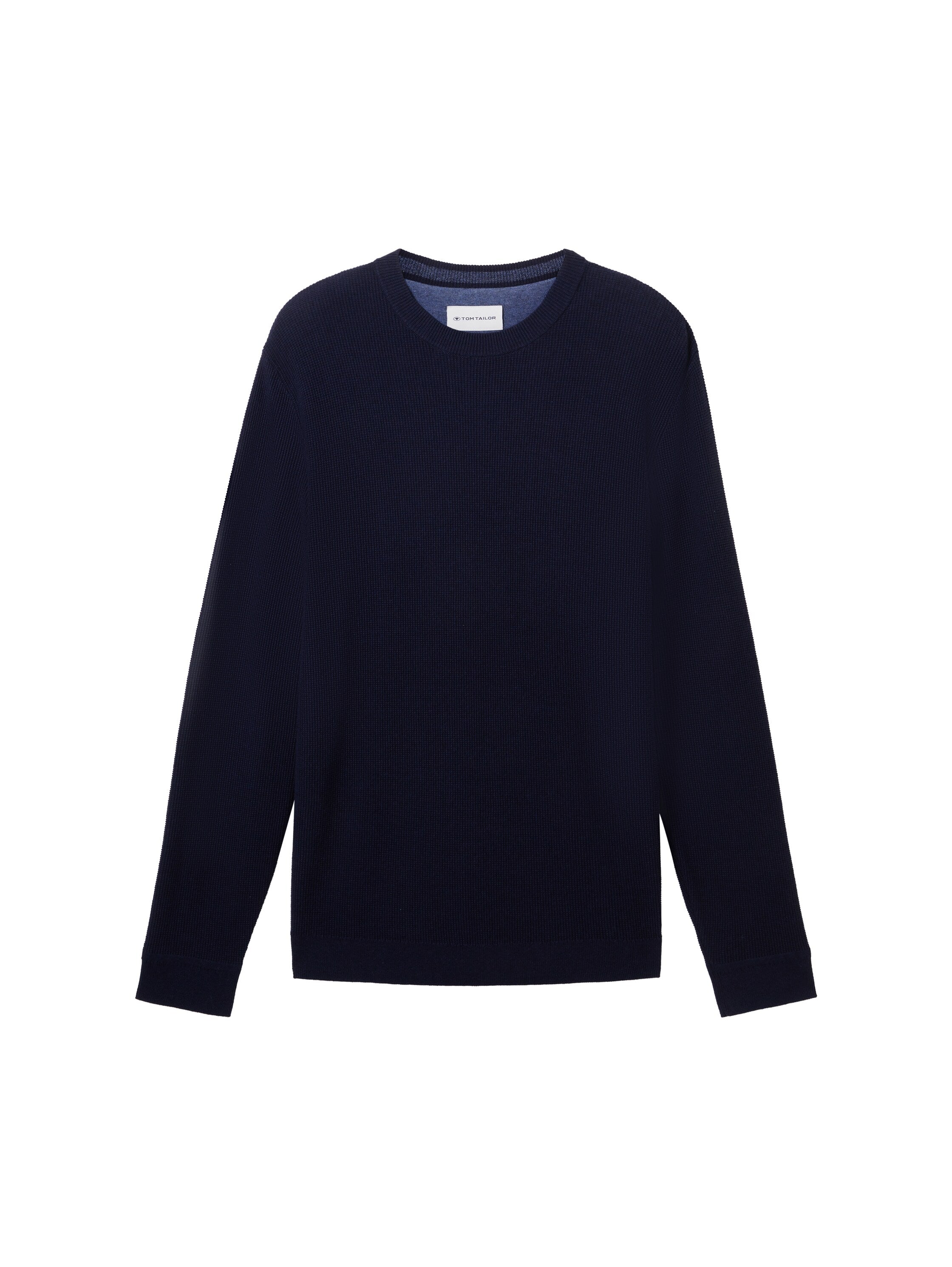 Tom Tailor Denim Strickpullover Herren Strukturiert Langarm Regular Fit