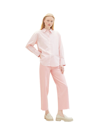 Tom Tailor Denim Bluse Damen Loose Fit Gestreift Langarm Baumwolle