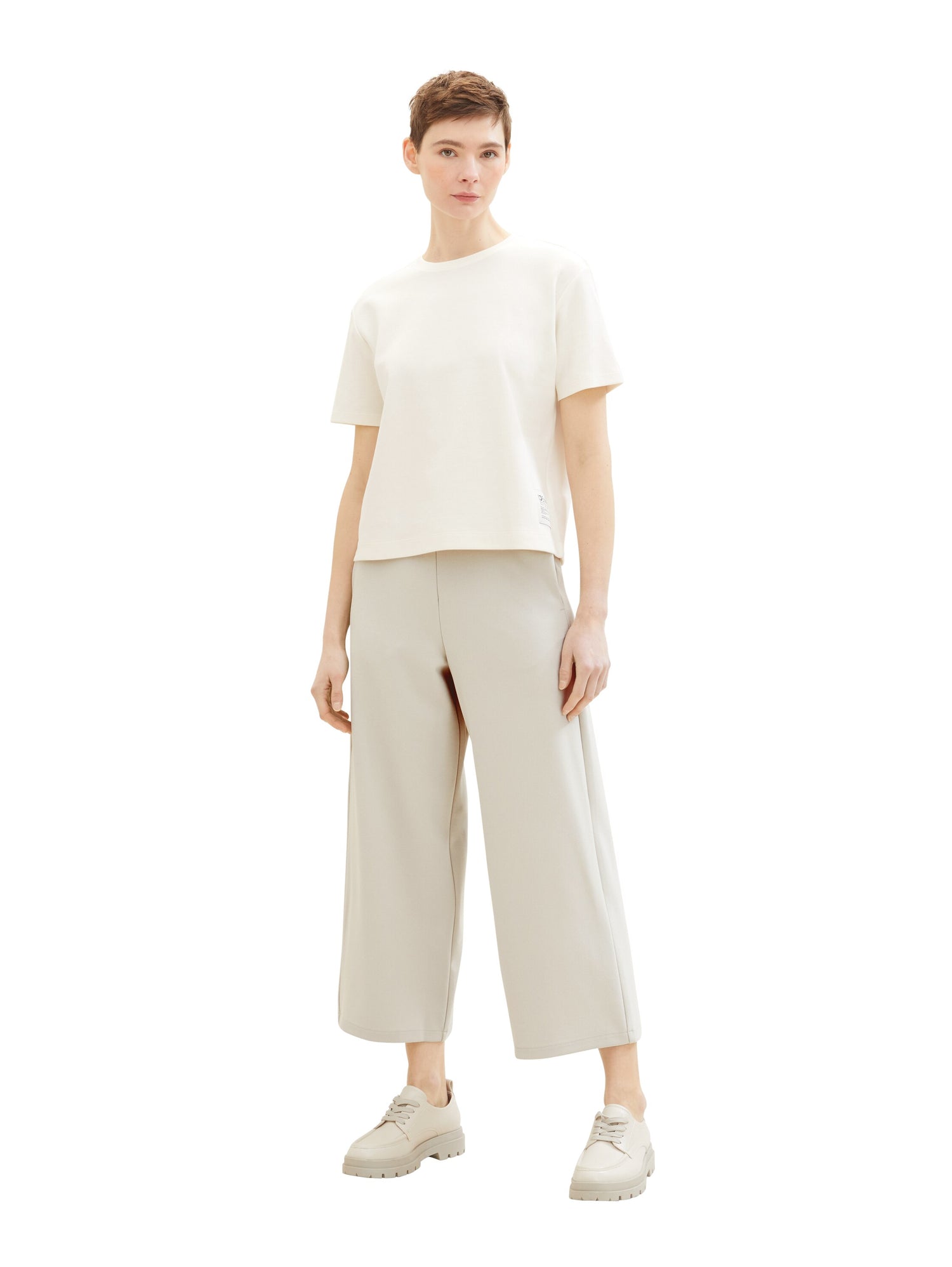 Tom Tailor Denim Damen Culotte Hose mit elastischem Bund