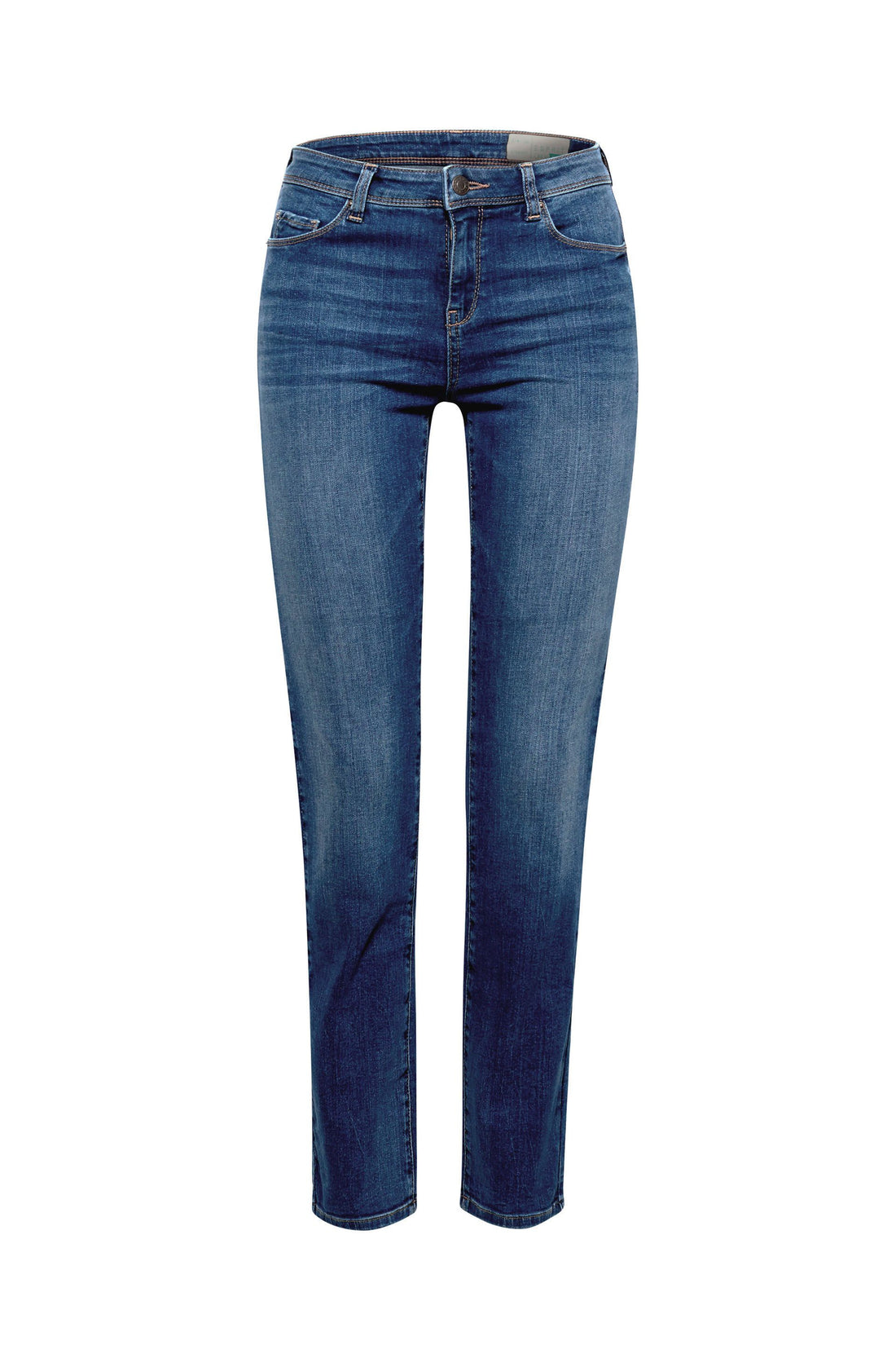 Esprit Damen Stretch-Denim Jeans mit Wrinkle-Effekten