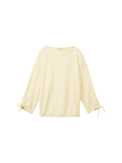 Tom Tailor Denim Blusenshirt für Damen mit 7/8 Arm und gestreiftem Design