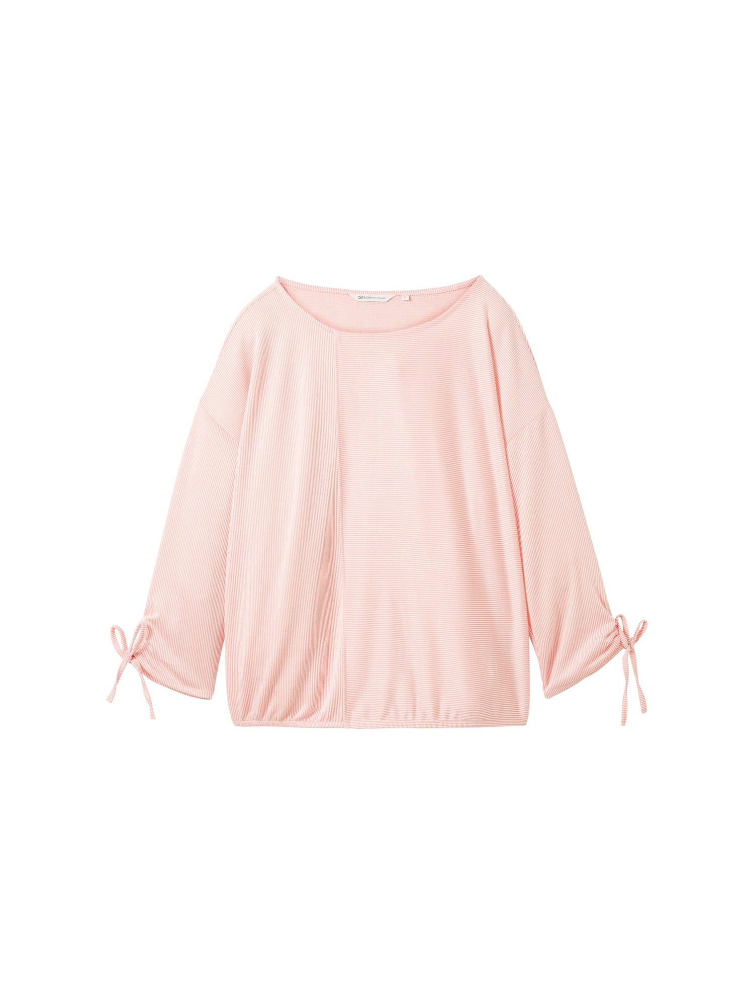 Tom Tailor Denim Blusenshirt für Damen mit 7/8 Arm und gestreiftem Design