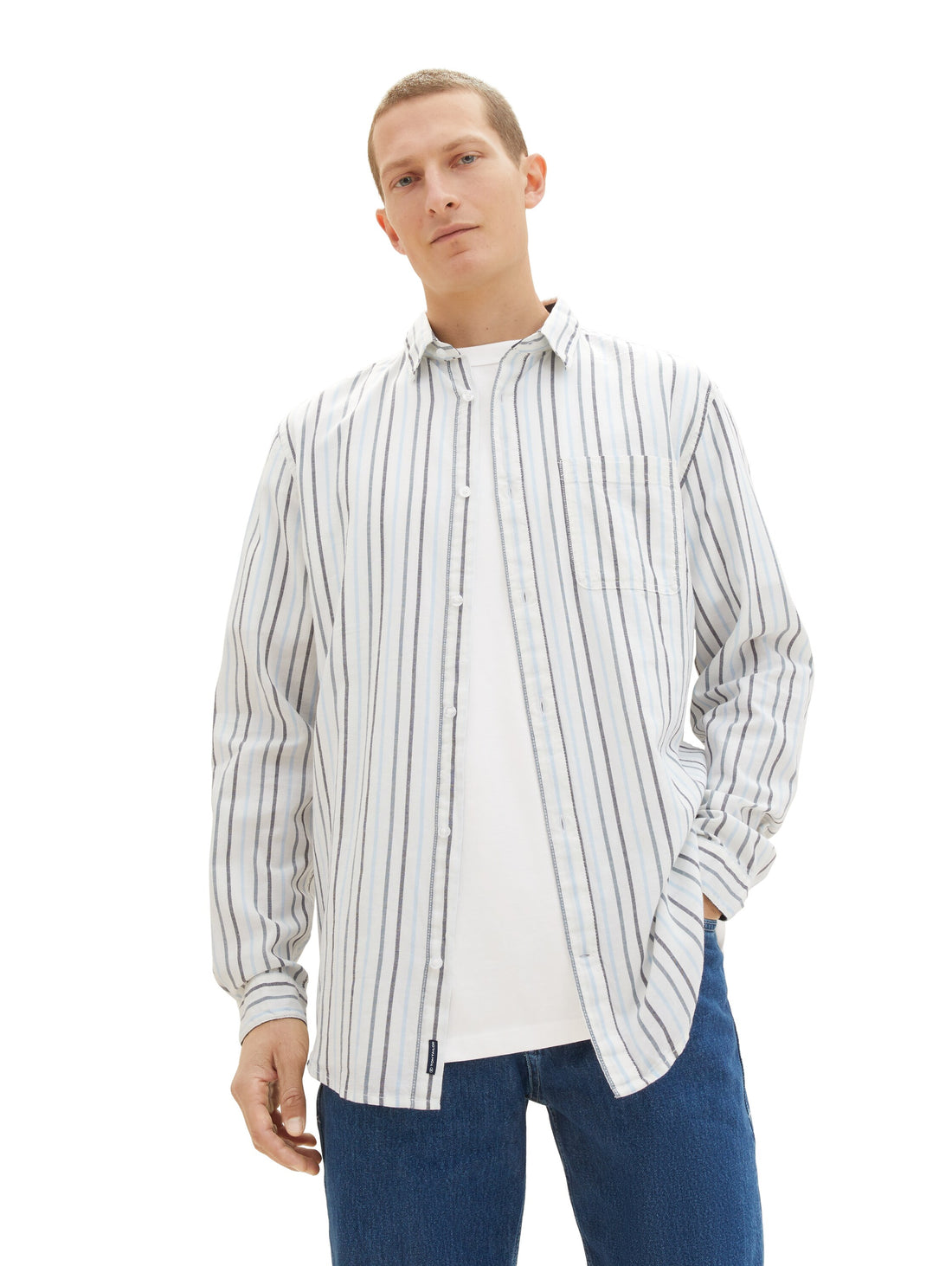 Tom Tailor Denim Hemd Langarm Kentkragen Regular Fit Erwachsene