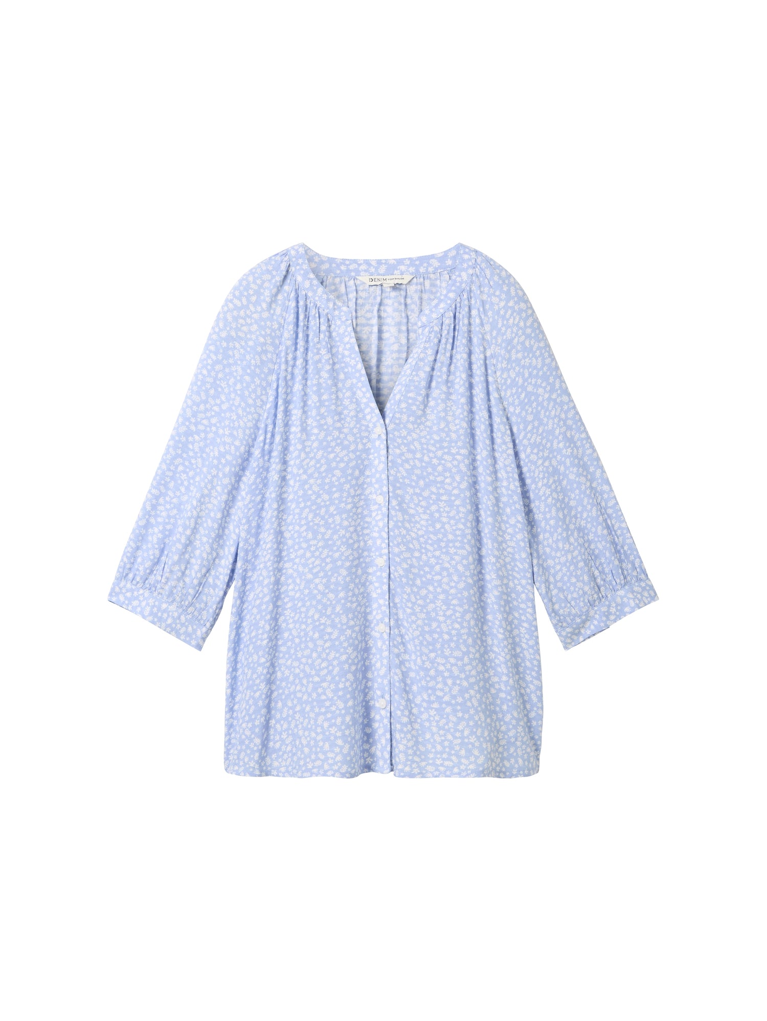 Tom Tailor Denim Ballonärmel Bluse Damen Viskose Alloverprint