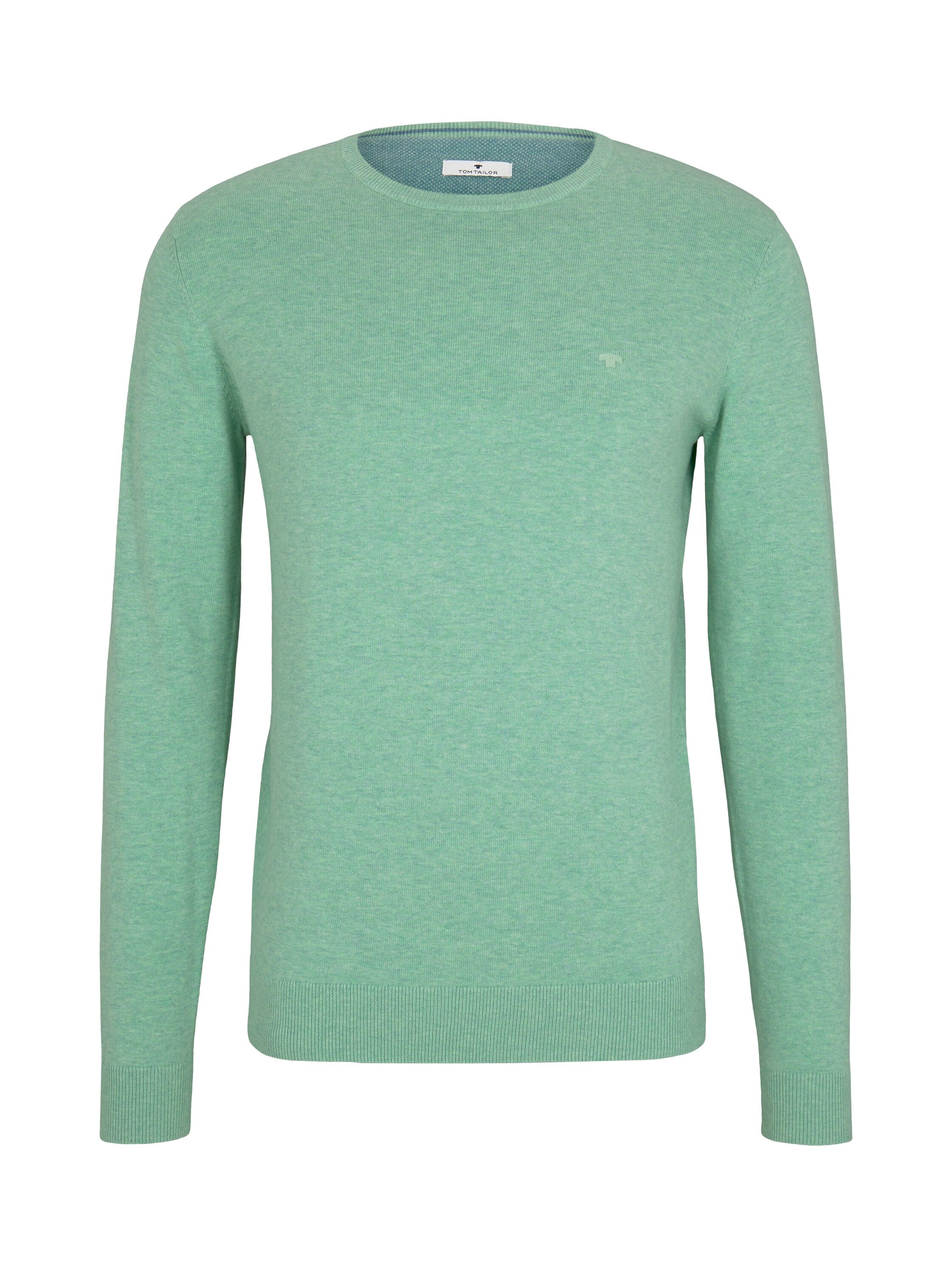 Tom Tailor Denim Strickpullover Herren mit Logo-Stickerei