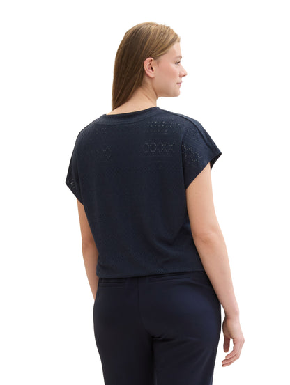 Tom Tailor Denim Male Regular Fit Erwachsene T-Shirt Polyester Elasthan