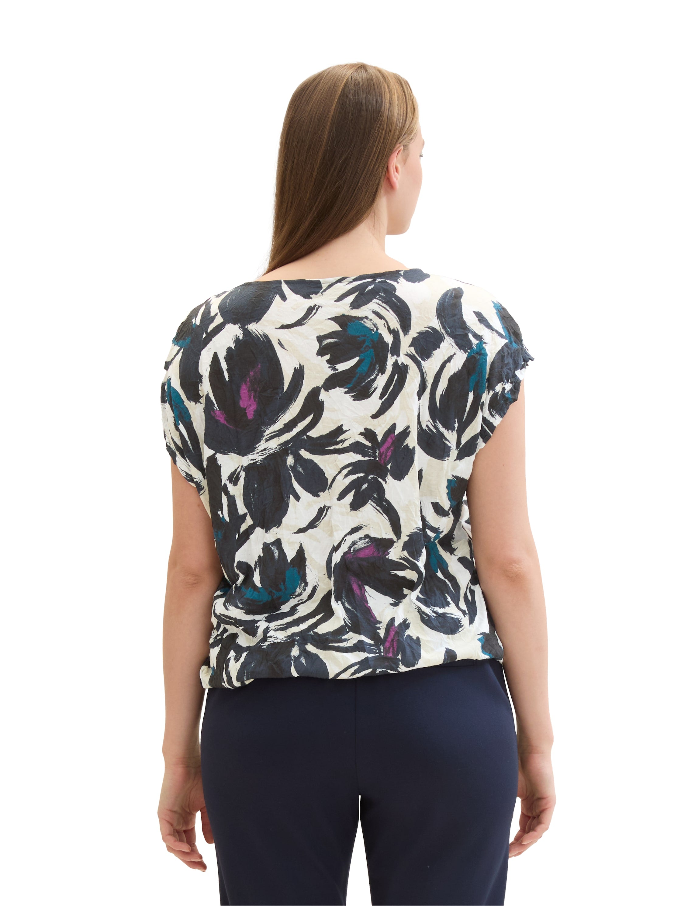 Tom Tailor Denim Male Erwachsene Bluse Regular Fit Polyester Viskose