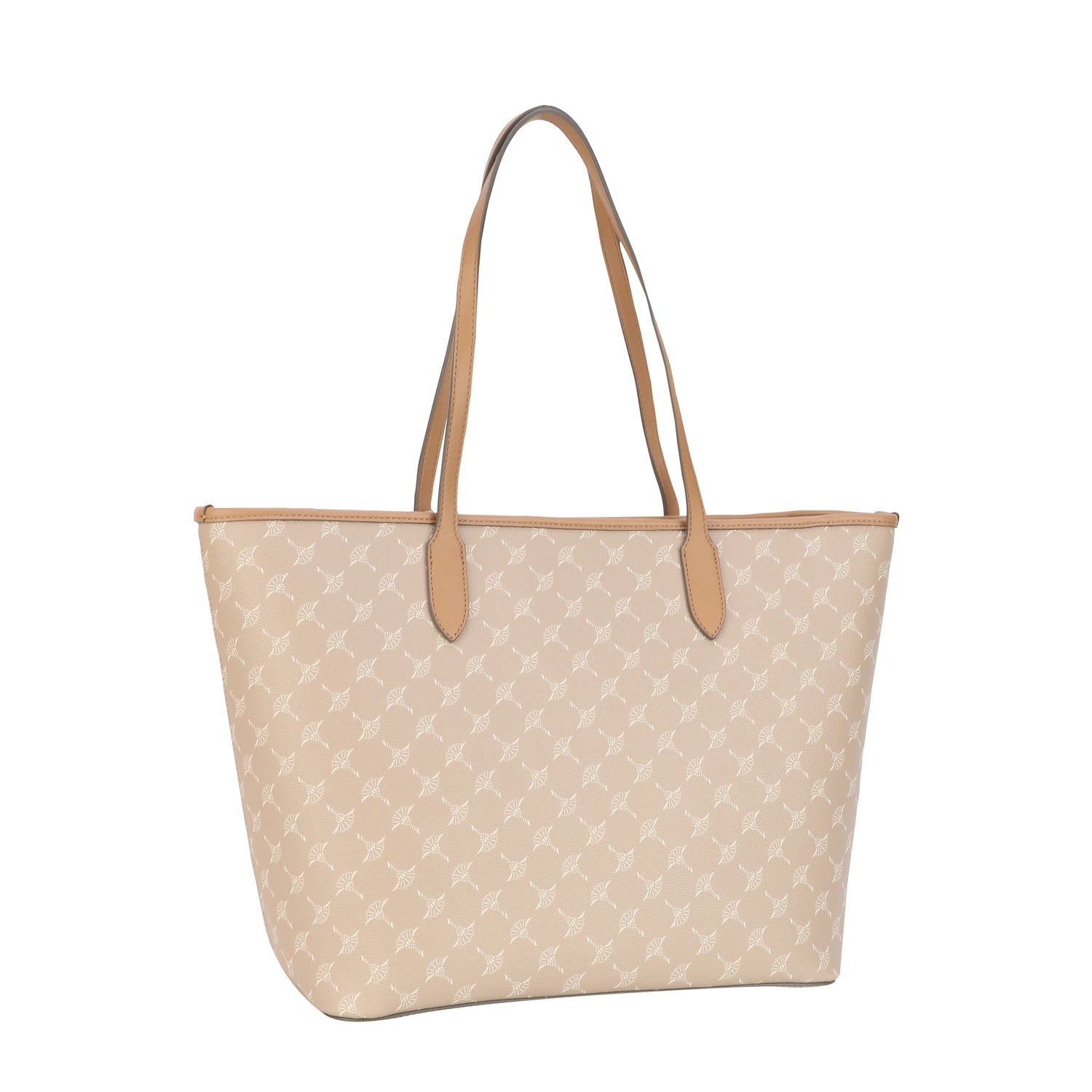 Synthetik Damen Handtasche mit Blumenanhänger und Metalllogoprägung