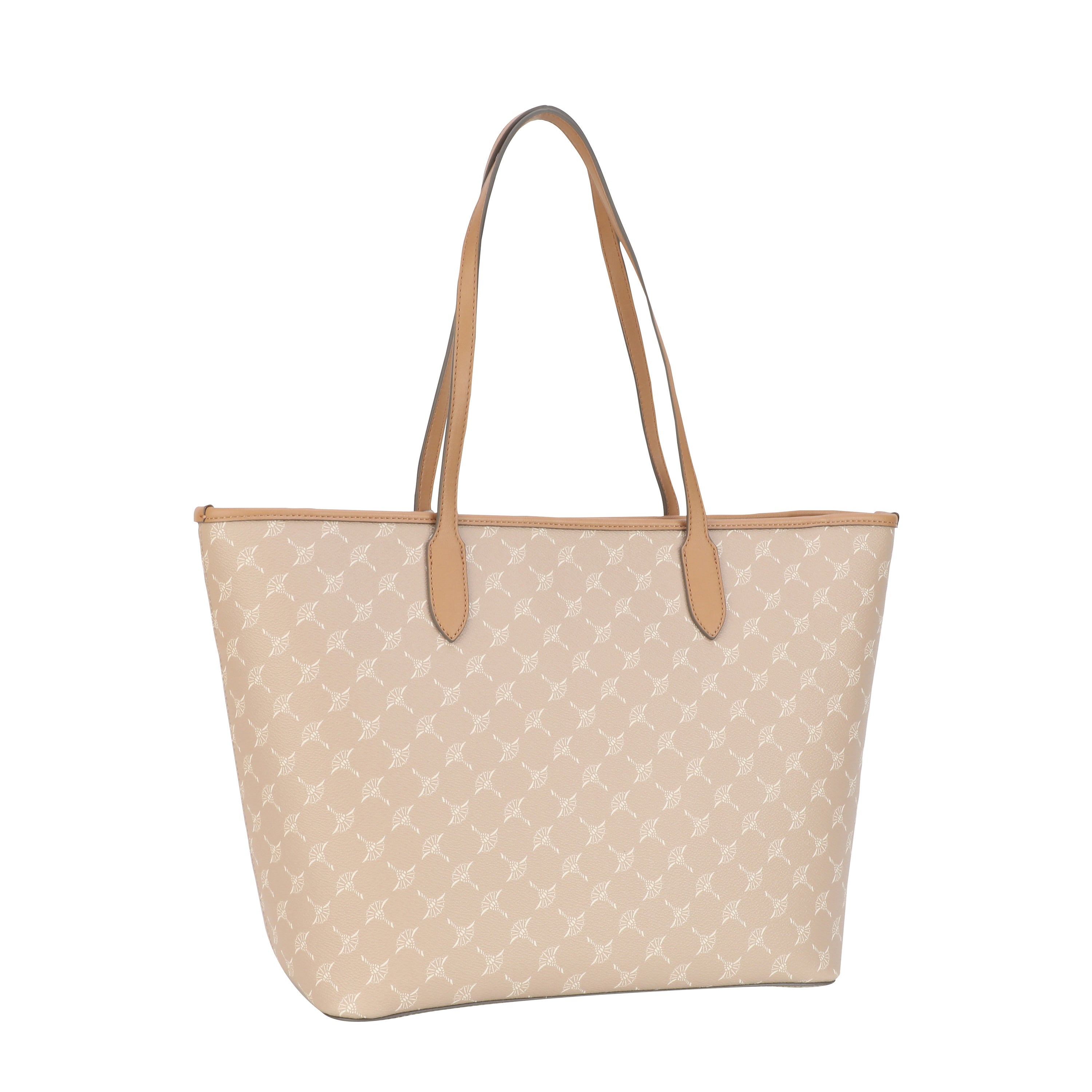 Synthetik Damen Handtasche mit Blumenanhänger und Metalllogoprägung