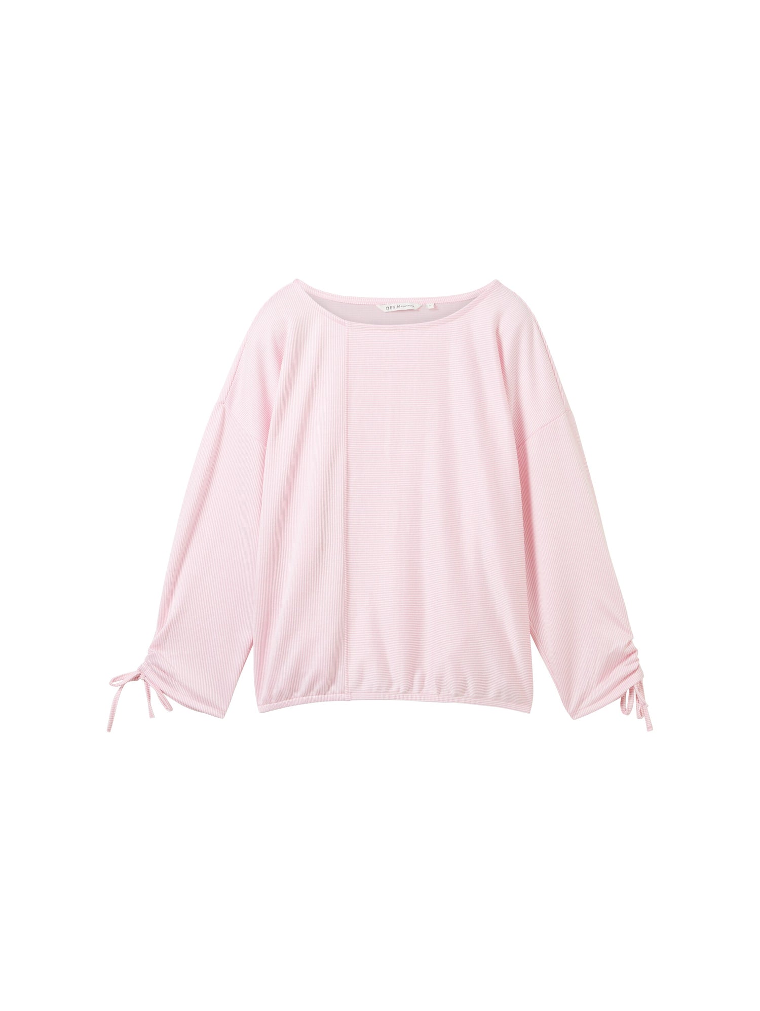 Tom Tailor Denim Blusenshirt für Damen mit 7/8 Arm und gestreiftem Design