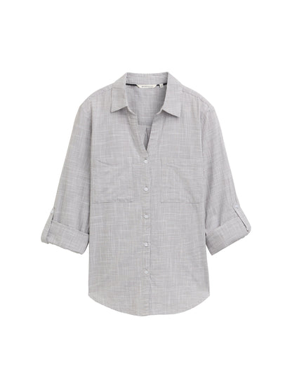 Tom Tailor Denim Bluse Damen Regular Fit Nachhaltige Baumwolle