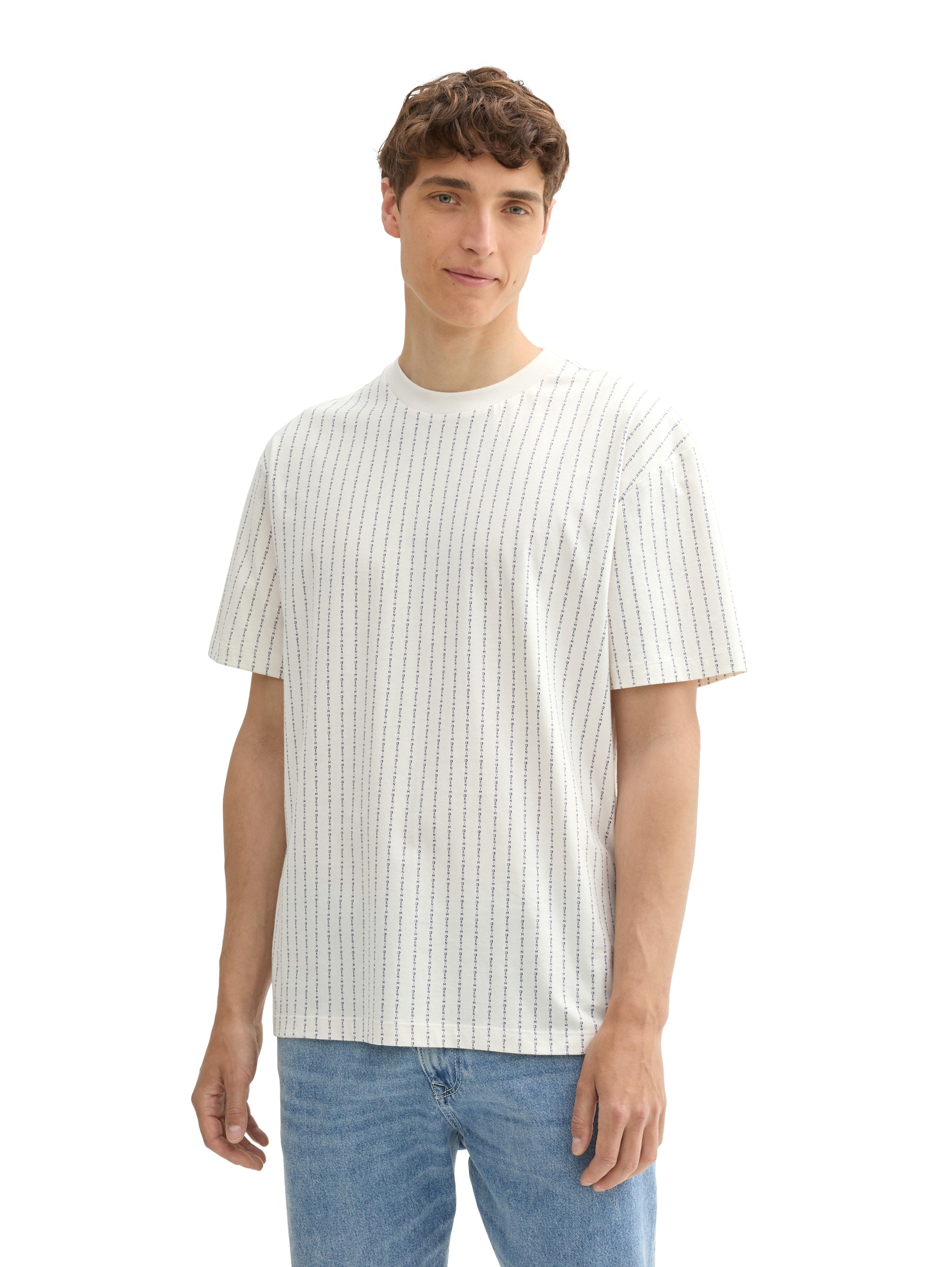 Basic Relaxed Fit T-Shirt mit Alloverprint