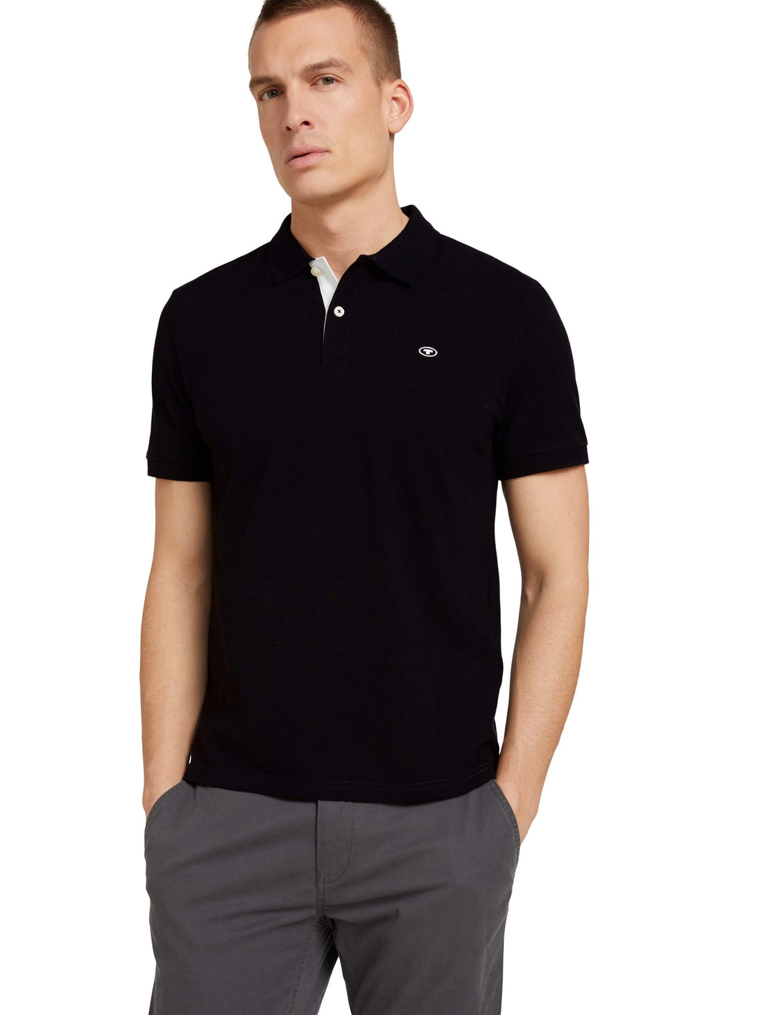 Tom Tailor Denim Polo-Shirt Herren mit Kontrastblende
