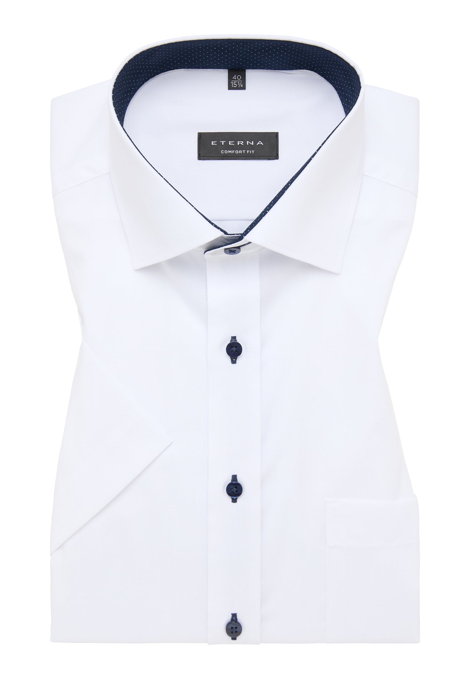 Zeitloser Stil Herren Kurzarmhemd Gala-Kent-Kragen bügelfrei