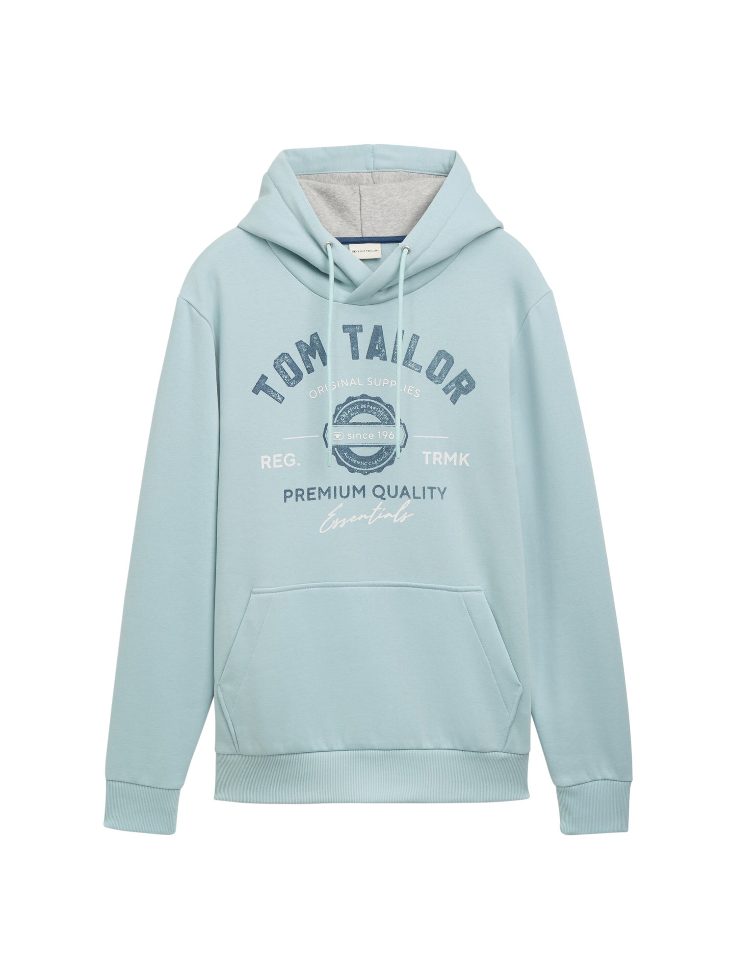 Tom Tailor Denim Herren Hoodie mit Logo Print Regular Fit langärmlig mit Kapuze