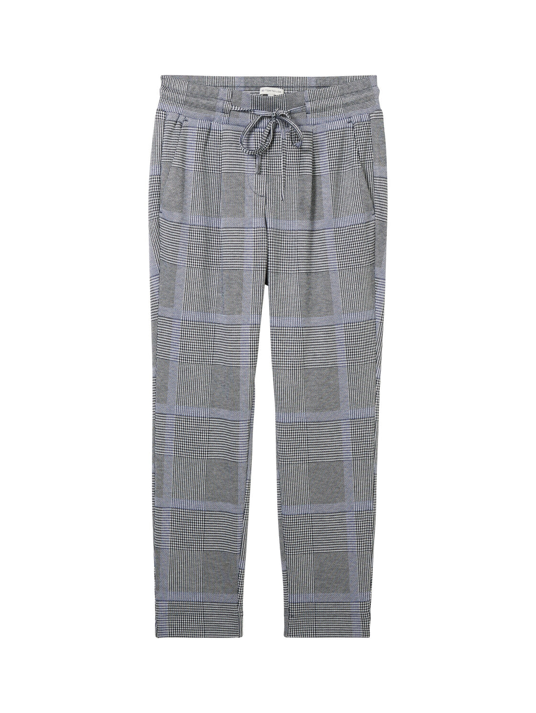 Karierte Chinohose Damen Jogger-Style Elastisch