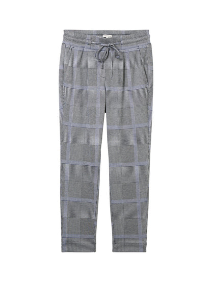 Karierte Chinohose Damen Jogger-Style Elastisch