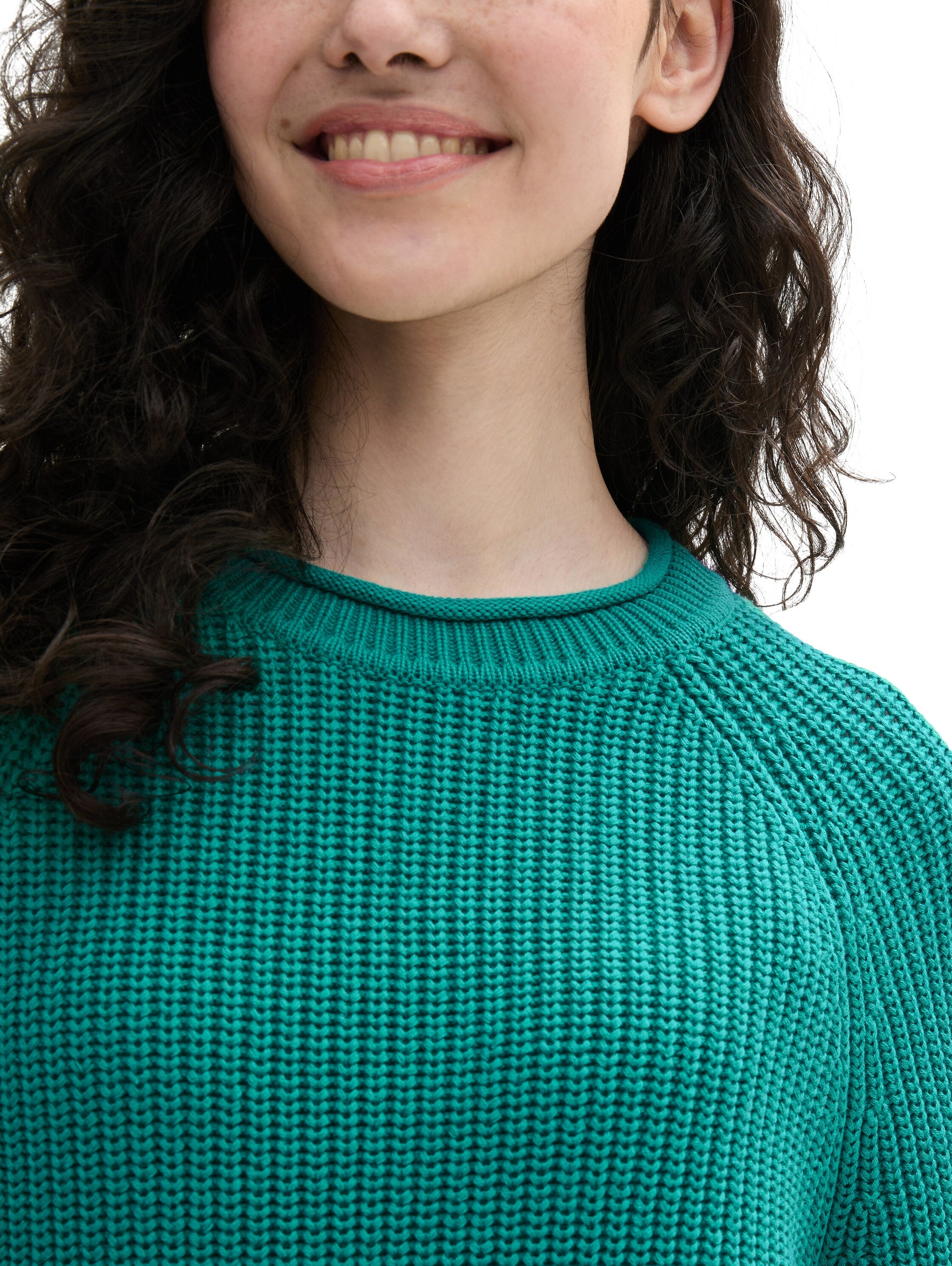 Basic Fit Damen Pullover mit leichten Ballonärmeln