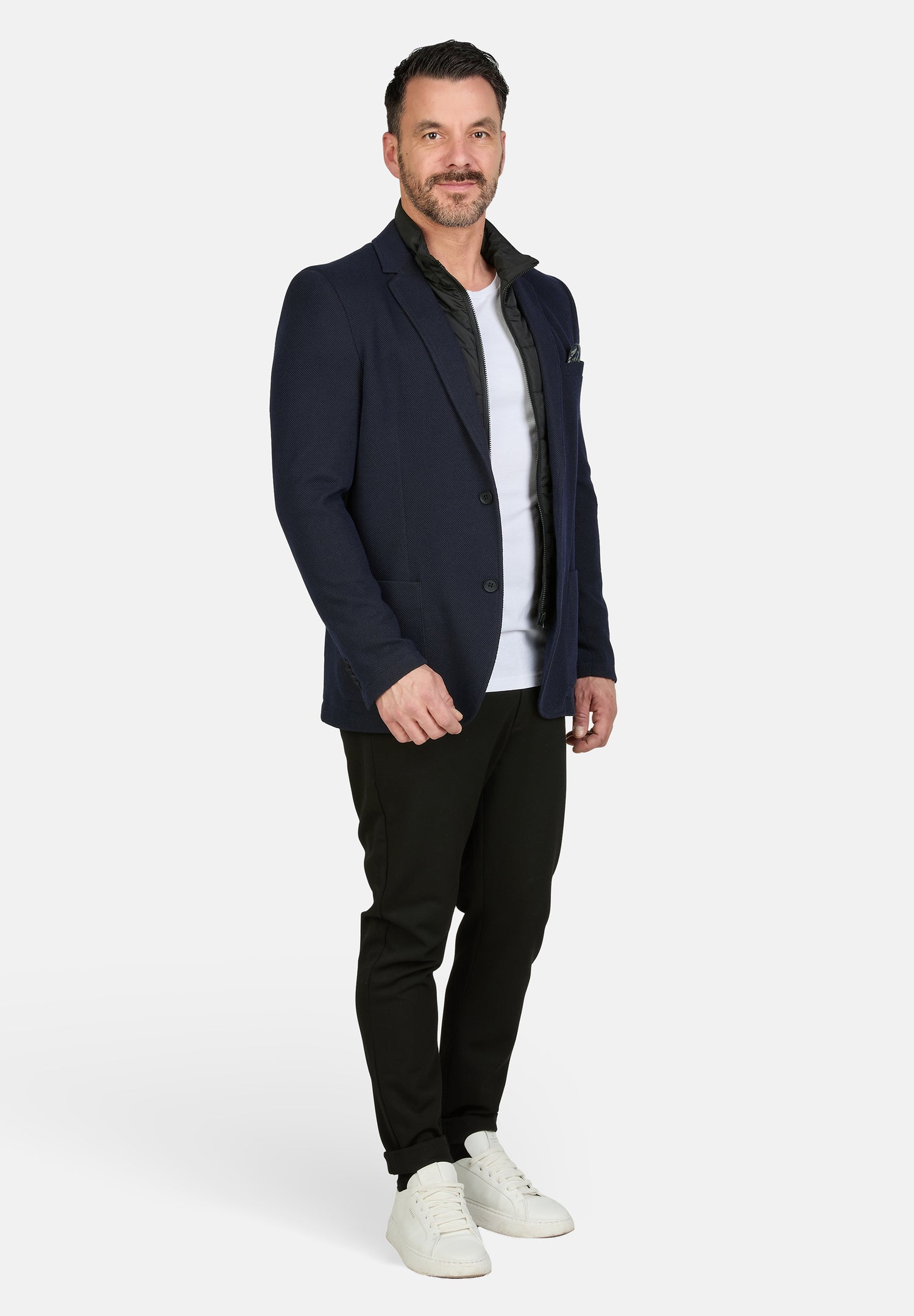 Regular Fit 2-in-1 Blazer mit Fake-Weste für Herren