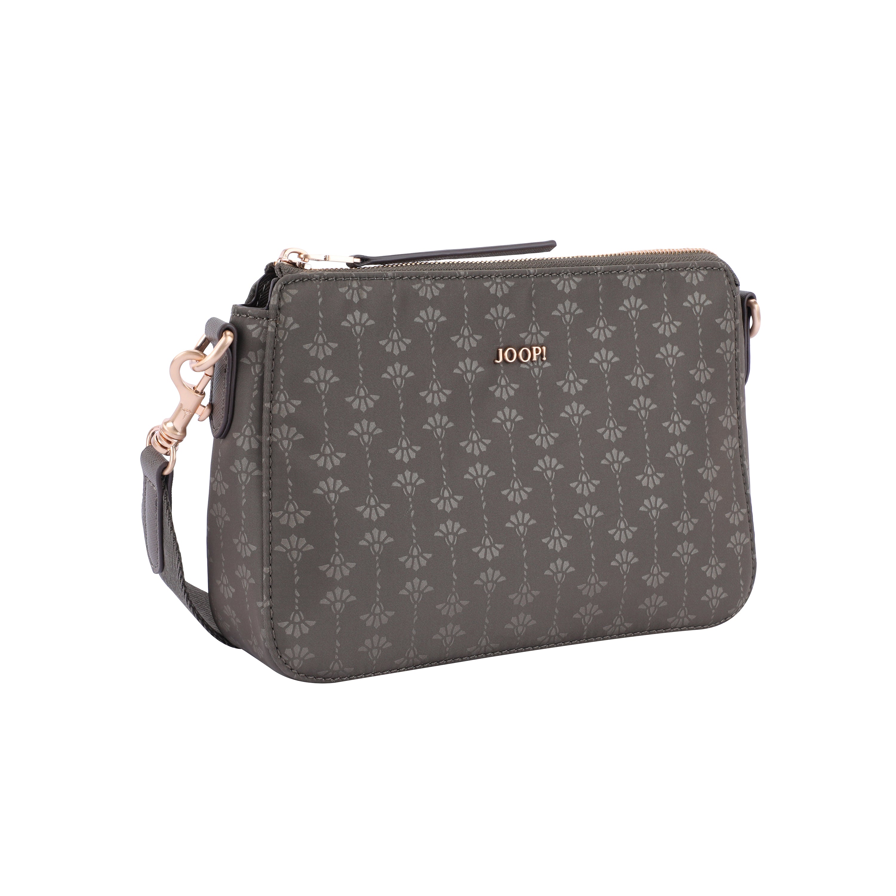 Nylon Damen Umhängetasche mit Reißverschluss Olive Night