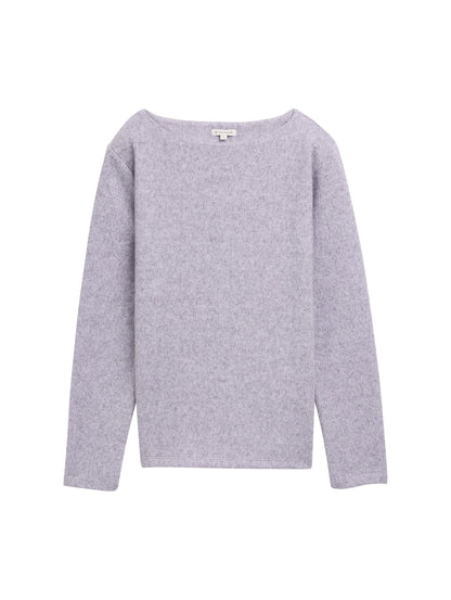 Tom Tailor Denim Female Sweatshirt mit Knopfleiste Rippstrick