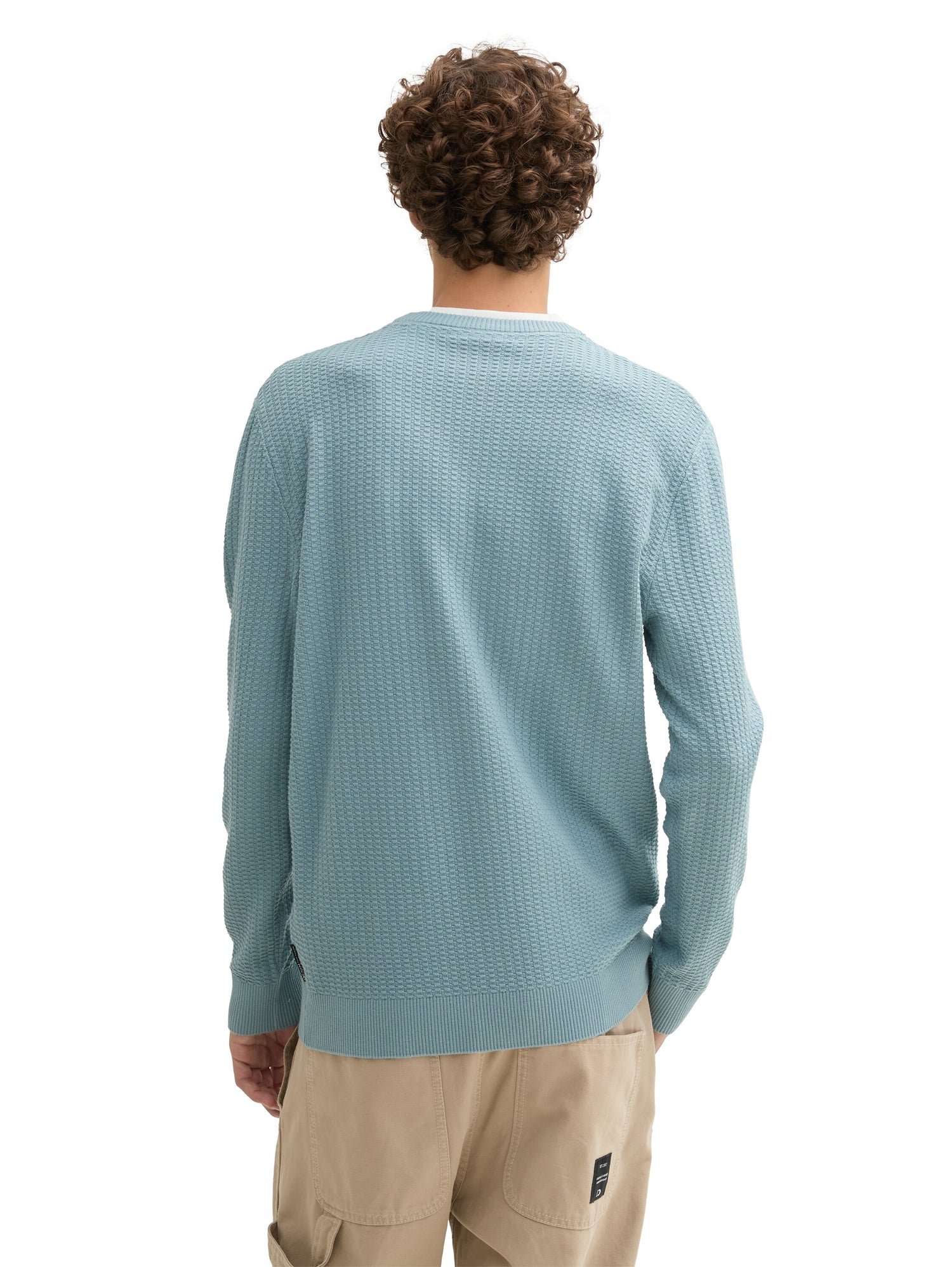 Tom Tailor Denim Herren Pullover 2-in-1 Baumwolle Kragen