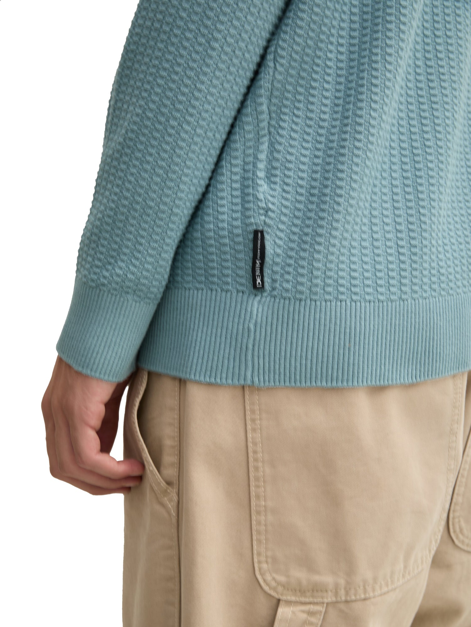 Tom Tailor Denim Herren Pullover 2-in-1 Baumwolle Kragen