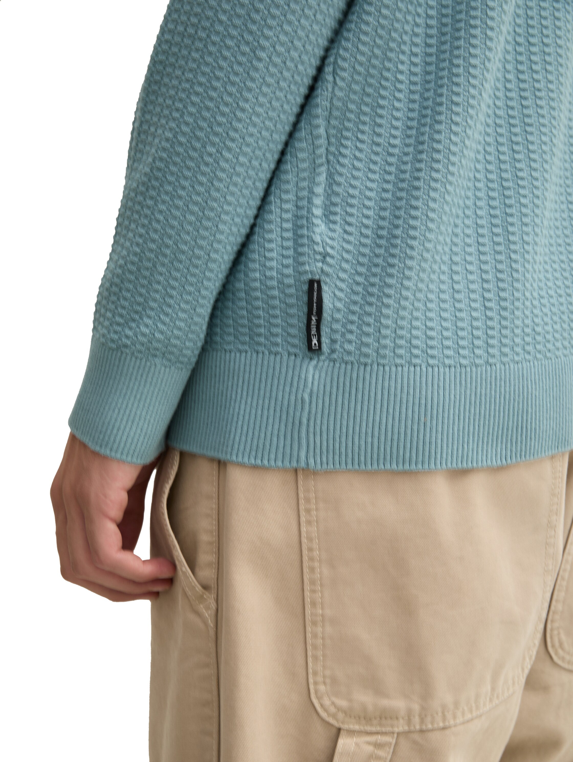 Tom Tailor Denim Herren Pullover 2-in-1 Baumwolle Kragen