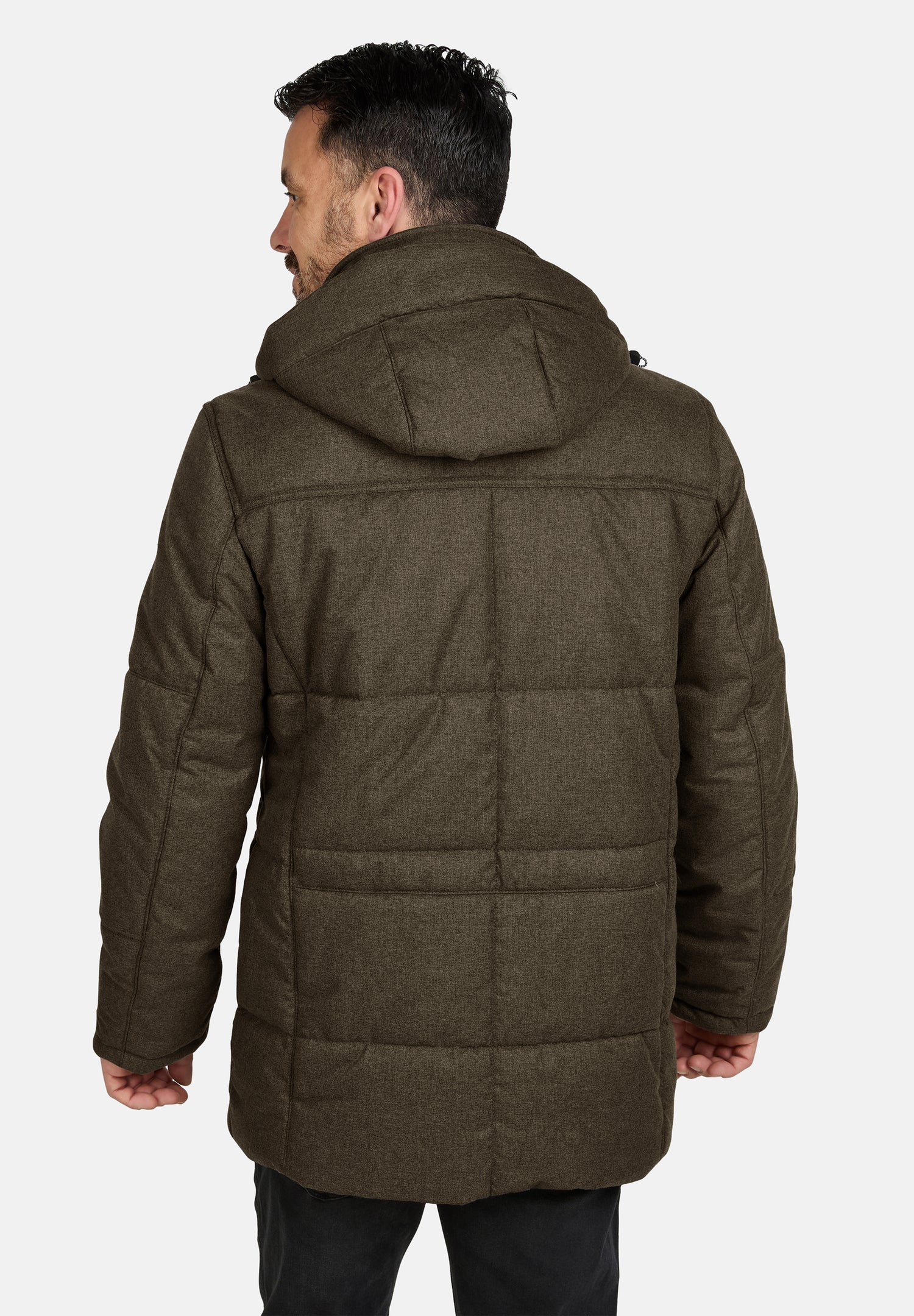 Verstellbare Kapuze Herren Parka Gestrickter Windschutz