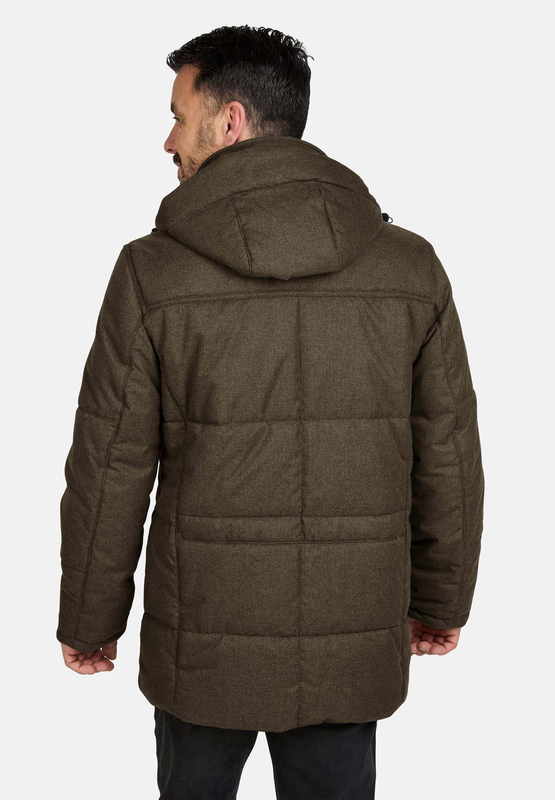 Verstellbare Kapuze Herren Parka Gestrickter Windschutz