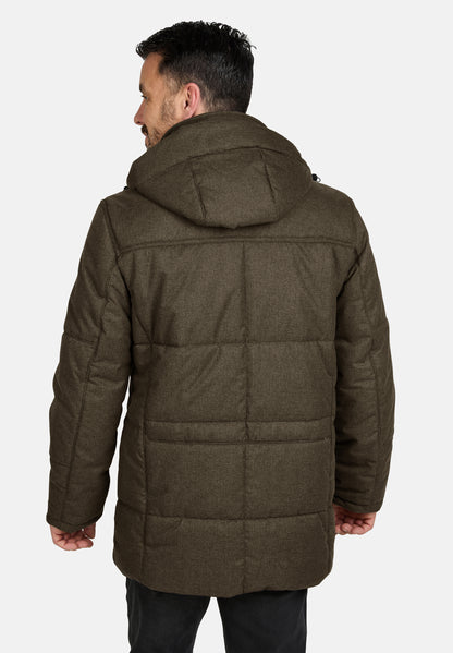 Verstellbare Kapuze Herren Parka Gestrickter Windschutz