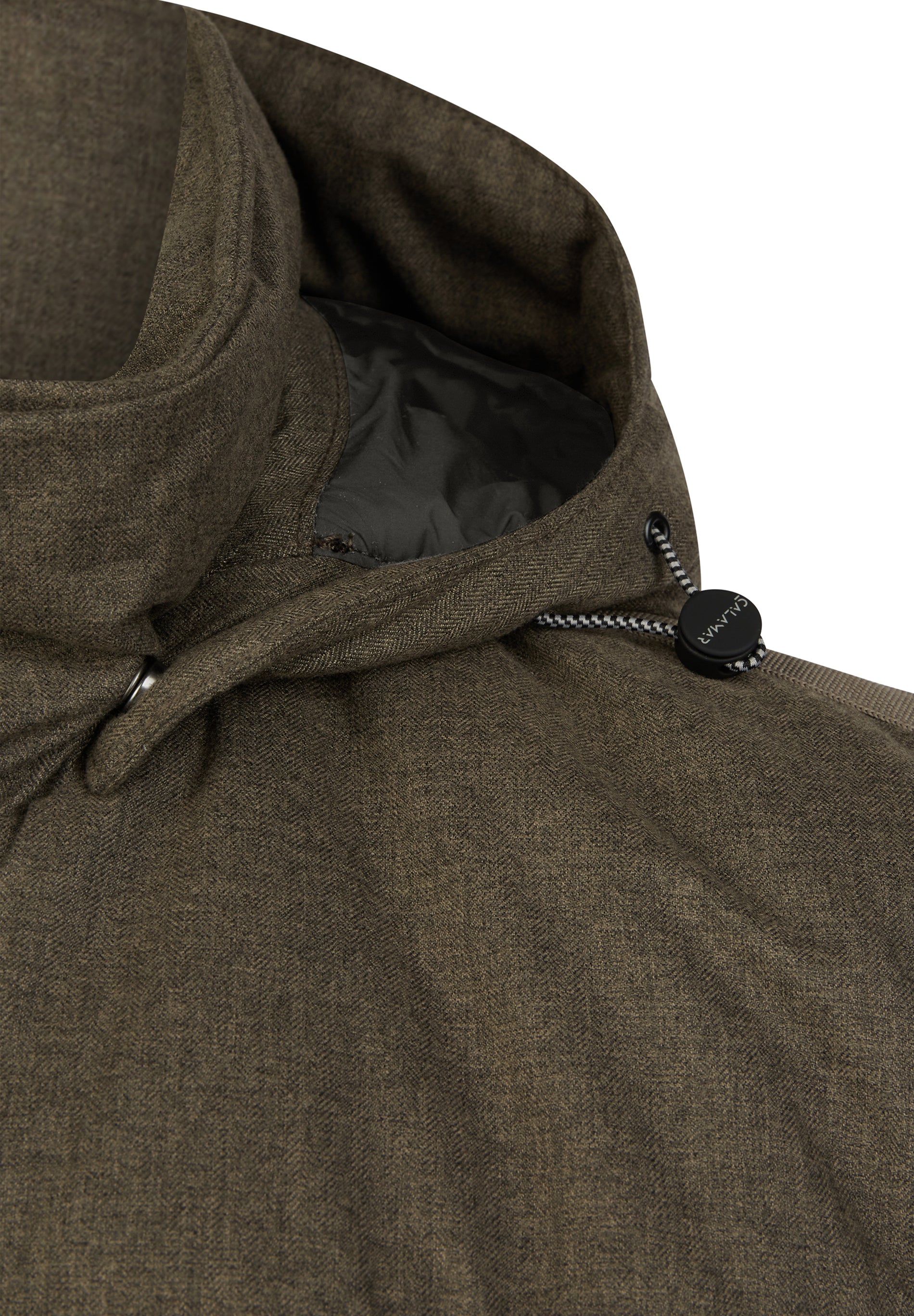 Verstellbare Kapuze Herren Parka Gestrickter Windschutz