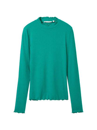 Tom Tailor Denim Female Bluse Regular Fit 48% Polyester 48% Viskose 4% Elasthan