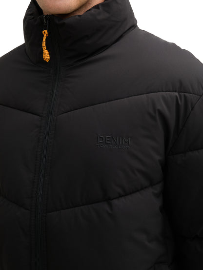Winterjacke Herren Relaxed Fit Stehkragen Logo Stickerei Polyester
