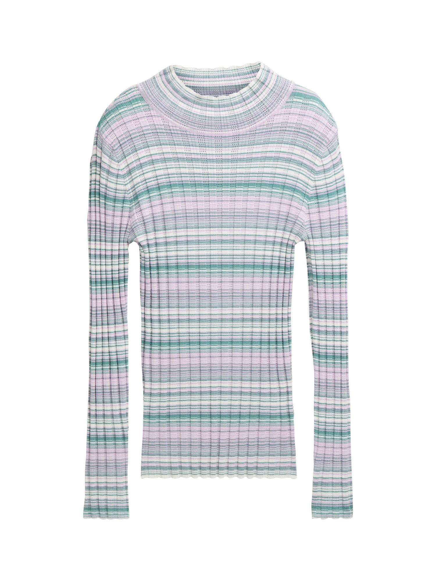 Tom Tailor Denim Female Eng anliegender Pullover aus Rippstrick