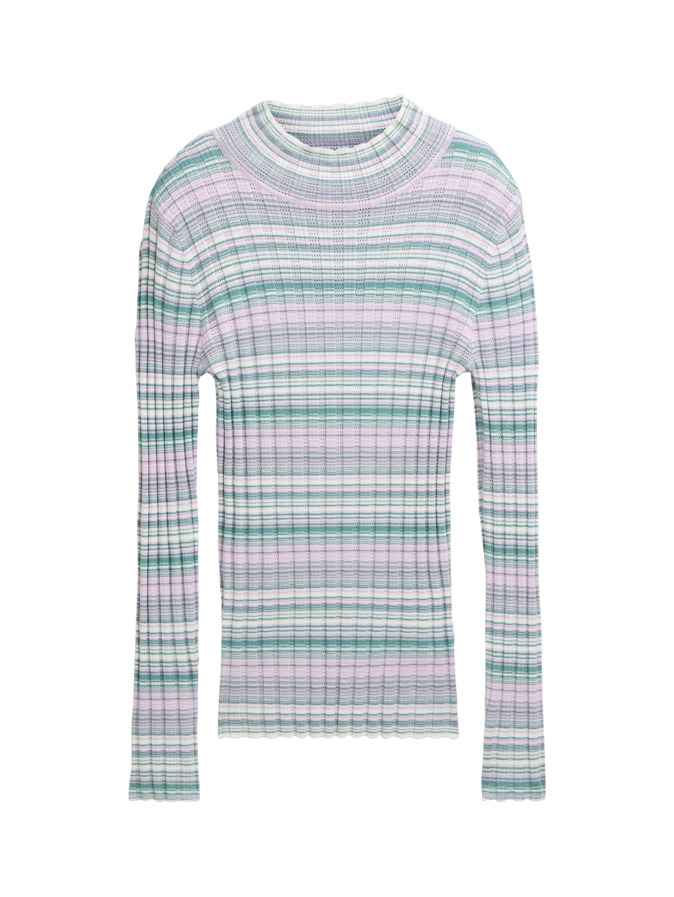 Tom Tailor Denim Female Eng anliegender Pullover aus Rippstrick