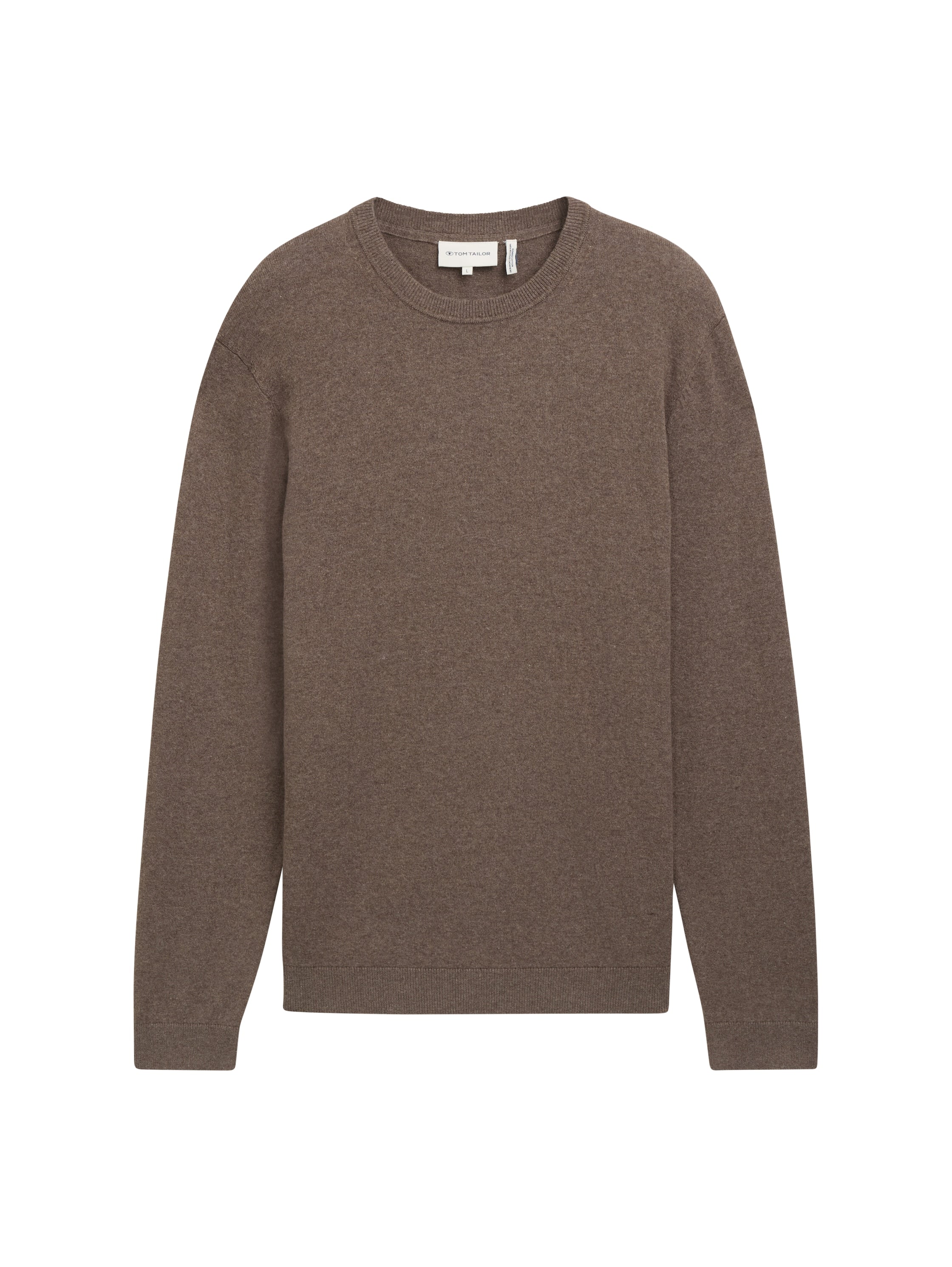 Basic Herren Pullover Baumwoll-Kaschmir Rippbündchen