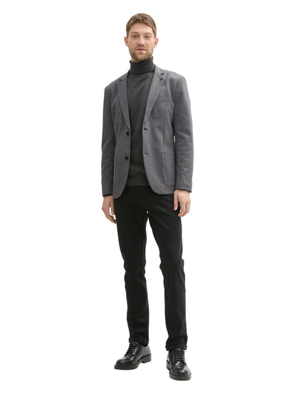 Tom Tailor Denim Blazer Erwachsene mit Piqué Struktur und aufgesetzten Taschen