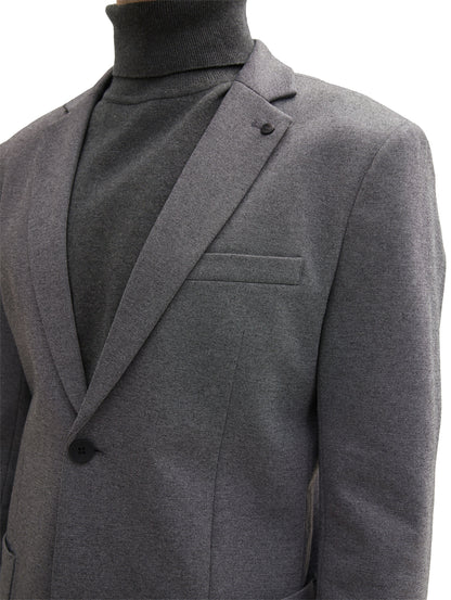 Tom Tailor Denim Blazer Erwachsene mit Piqué Struktur und aufgesetzten Taschen