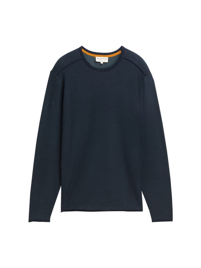 Tom Tailor Denim Male Pullover Rollkante Baumwolle